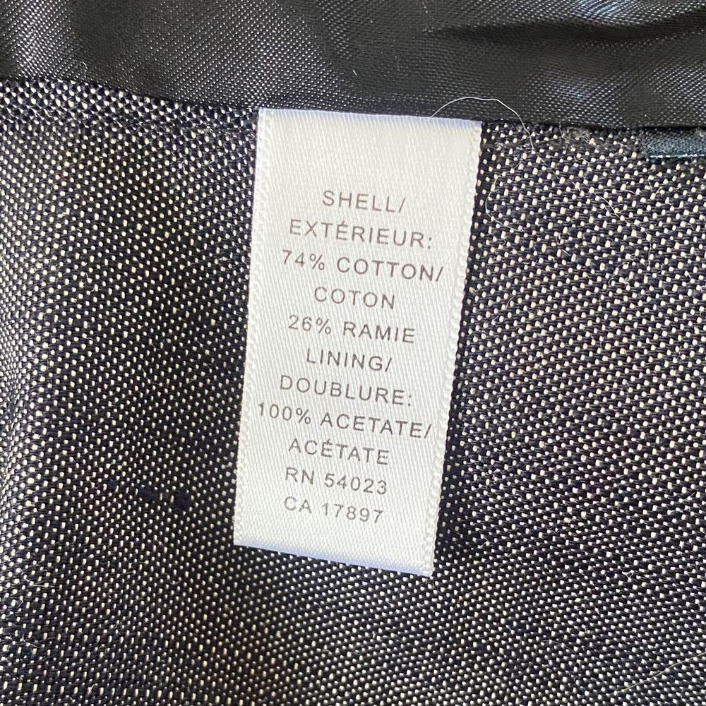 Banana Republic Petite 4P Structured Blazer Charcoal Gray Tailored Work Office - Picture 6 of 10